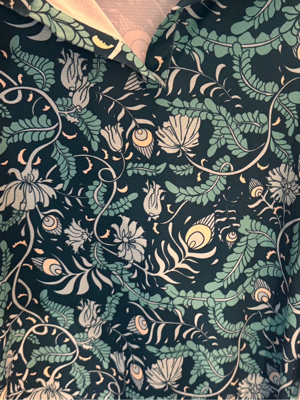 Gottex Top Golf Active Pickleball Tennis Navy Floral Print S NWT - Picture 3 of 5